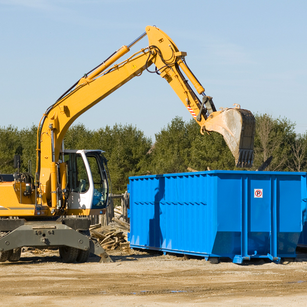 are there any restrictions on where a residential dumpster can be placed in Northampton County North Carolina